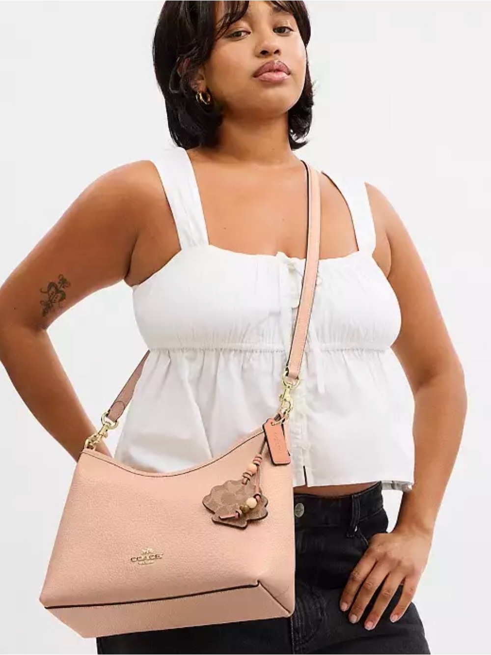 🤍New Coach Laurel Shoulder Bag With Shell Charm (Exclusive) - Picture 4 of 6
